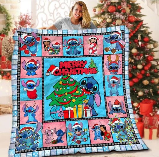 Discover Disney Lilo And Stitch Fleece Blanket, Stitch Blanket, Bedding Blanket, Christmas Blanket
