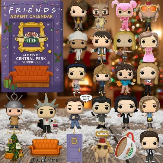 Friends Central Perk Advent Calendar 2025, Funny TV Show Countdown Box, 24 Days Of Surprises Gift For Christmas