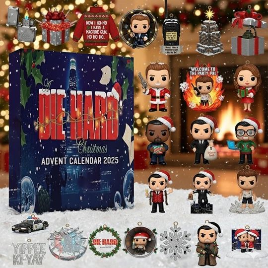 Discover Die Hard Christmas Advent Calendar 2025, Funny Movie Countdown Box, Action Hero Collectible Holiday Gift for Fans