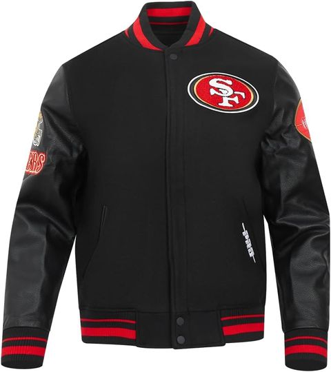 Discover Pro Standard Mens football Old English Varsity Jacket