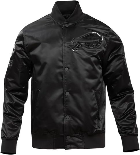 Discover Pro Standard Mens football Classic Triple Black Satin Jacket