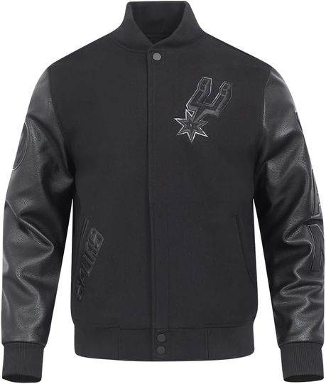 Discover Pro Standard Mens NBA Classic Triple Black Varsity Jacket