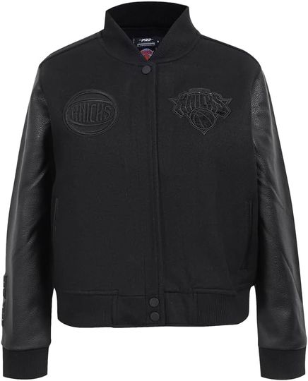 Discover Pro Standard Womens NBA Classic Triple Black Varsity Jacket