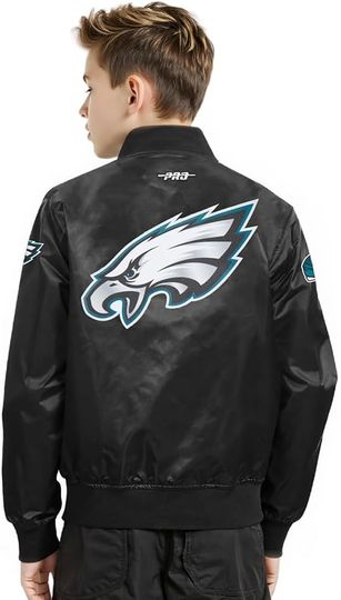 Discover Pro Standard Little Boys football Classic Chenille Satin Jacket