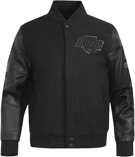 Discover Pro Standard Mens NHL Classic Triple Black Varsity Jacket