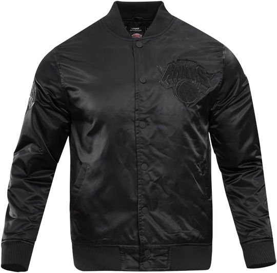 Discover Pro Standard Mens NBA Classic Triple Black Satin Jacket