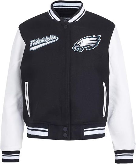 Discover Pro Standard Womens football Script Tail Varsity Jacket