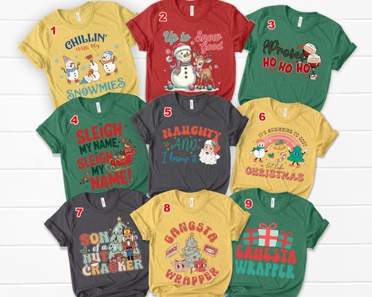 Discover Funny Christmas Puns Shirt, Matching Family Group