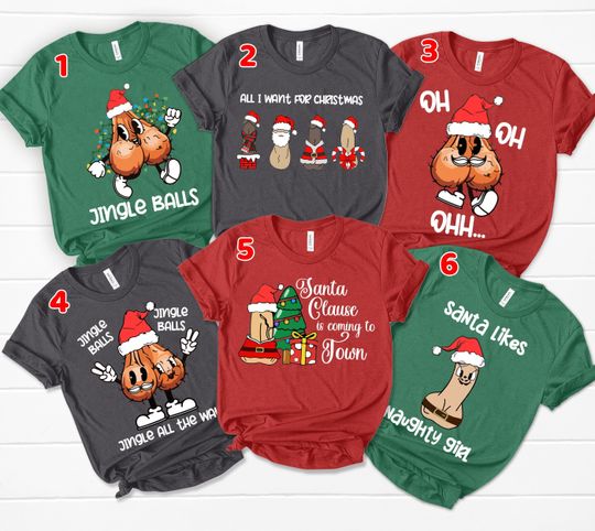 Discover Dirty Santa Christmas T-Shirt, Funny Rude Ugly Christmas Shirt