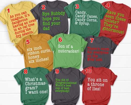 Christmas Elf Movie Quote Shirt, Family Matching Tees