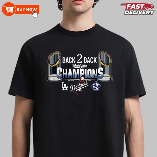 Discover Los Angeles Dodgers World Champions Back TShirt