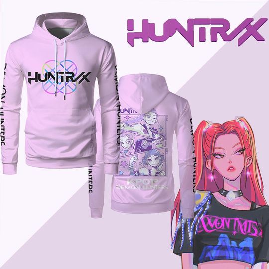 Discover Hot Selling KPop Demon Hunter Pattern Hoodie Spring And Autumn Fashion Men And Women Loose Sweatshirt Long Sleeve Sweatshirt