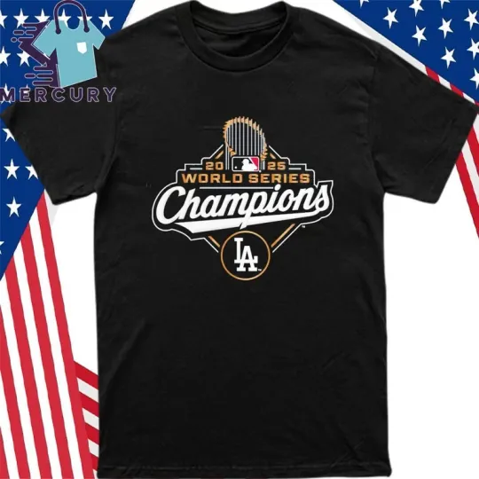 Dodgers 2025 World Series Champions Trophy T-Shirt