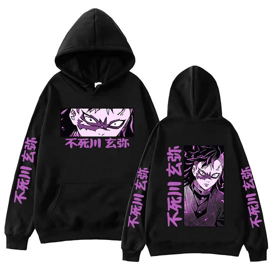 Discover 2025 Anime demon Shinazugawa Genya Hoodie Harajuku Pullover Tops Man Woman Sweatshirt Fans Gift