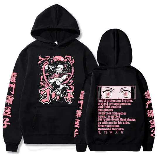 Anime demon Kamado neko Kyo Rengokoo Kyoujurou Hoodies Harajuku Akaza Agatsuma zenittsu Streetswear Tops Pullover Sweatshirt