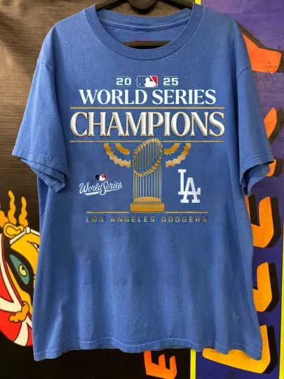 Discover Los Angeles Dodgers World Series Champions 2025 short sleeve royal shirt