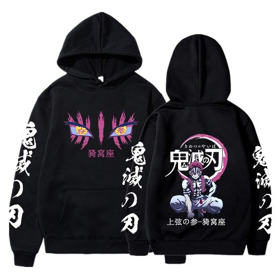 Discover Anime demon Akaza Hoodies Men Fashion Graphic Printed Long Sleeve Sweatshirts Women Casual Harajuku Hoody Pullovers Tops