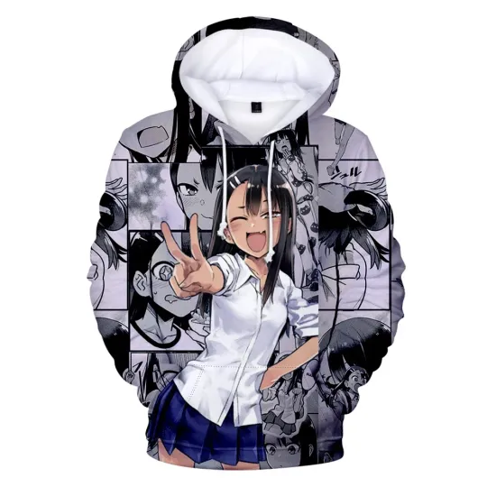 Discover Autumn/Winter Nagatoro Miss Anime 3D Printed Hoodies Men's and Women's Hoodies Sportswear Fashion Street Wear Sportswear Hoodies