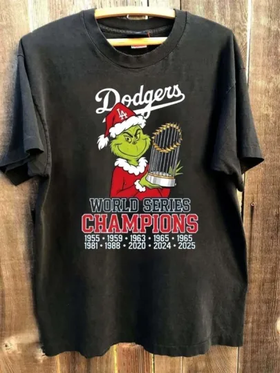 Discover Los Angeles Dodgers World Series Champions 2025 black shirt