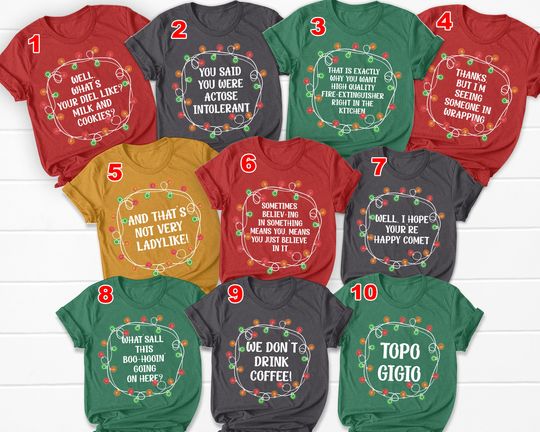 Discover Funny Christmas Movie Quote T-Shirt, Family Matching Crew Shirt