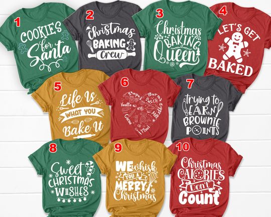 Discover Christmas Baking Crew T-Shirt, Holiday Group Shirts