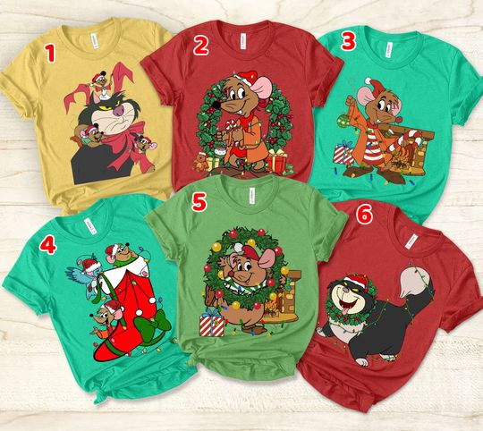 Discover Disney Cinde Jaq and Gus Lucifer Christmas Lights shirt, Christmas Wreath Tee ,Disneyland Family Christmas Shirt, Disneyworld Trip