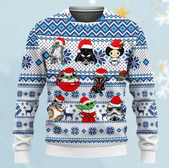 Discover Star Wars Ugly Christmas Sweater, Disney Christmas Sweatshirt