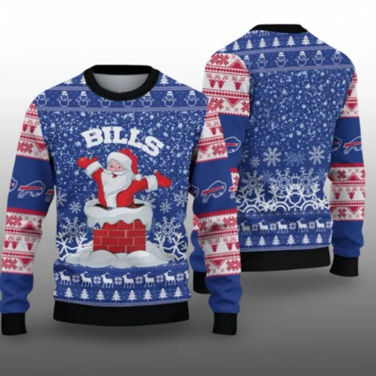 Discover 2025 Bills Santa Ugly Christmas Sweater