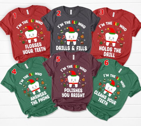 Discover Retro Dentist Christmas Shirt, Dental Office Group Tee