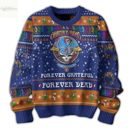 Discover Gratefull Dead Forever 60 Years Christmas Ugly Sweater