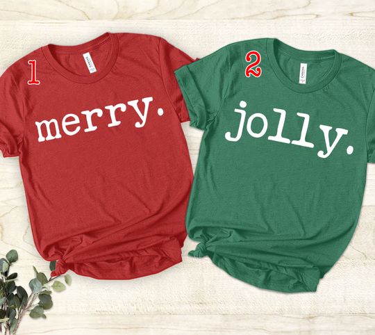 Discover Matching Family Christmas Shirt, Custom 'Merry' or 'Believe' Tee