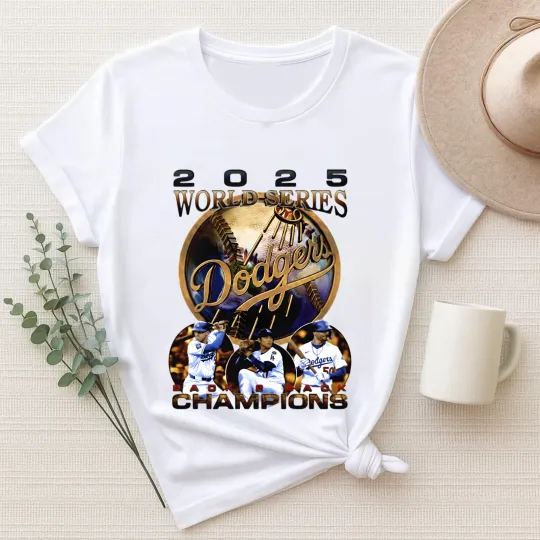Discover Los Angeles Dodger.s Back 2 Back The Champions World Series 2025 Unisex T Shirt
