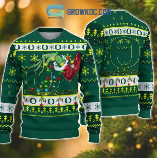Oregon Duck Ncaa funny character Christmas Ugly Sweater