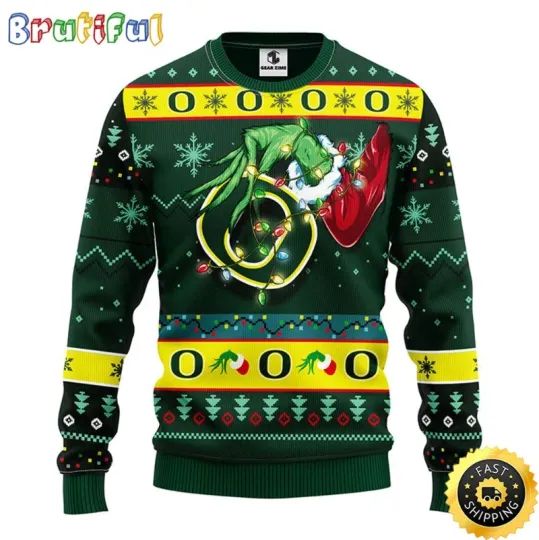 Ncaa Oregon Duck Christmas Ugly Sweater funny character Gift For Football Fans