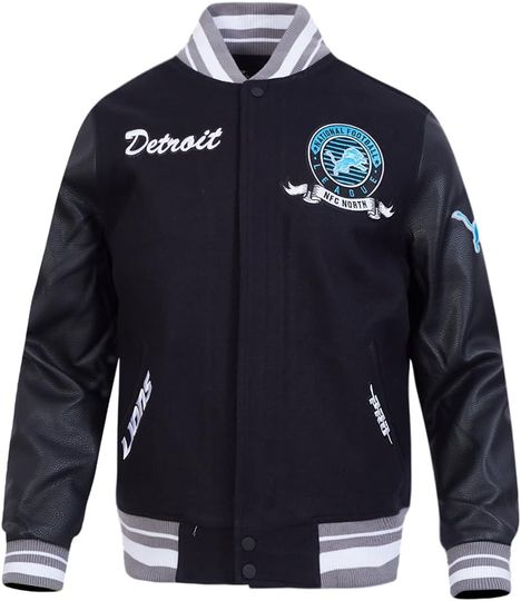 Discover Mens football Team Badge Varsity Jacket, Not Leather, Not Satin, Gift For Fans