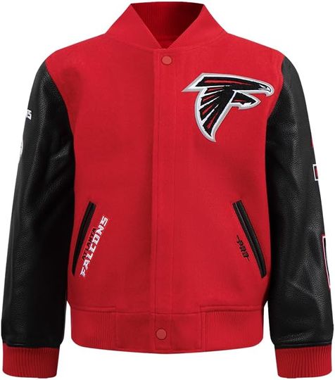 Atlanta Football Classic Varsity Jacket Red/Black, Not Leather, Not Satin, Gift For Fans