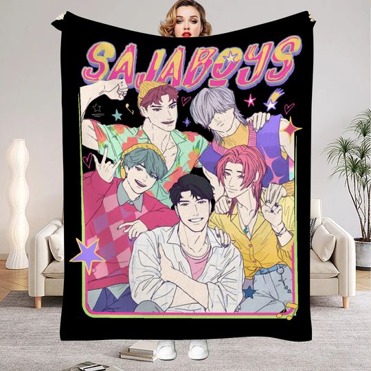 Discover k pop Demon Hunters Huntrix Saja Boys Blanket Super Warm Comfortable Throw Blanket  For Girls Boys Living Room Flannel Bedspread