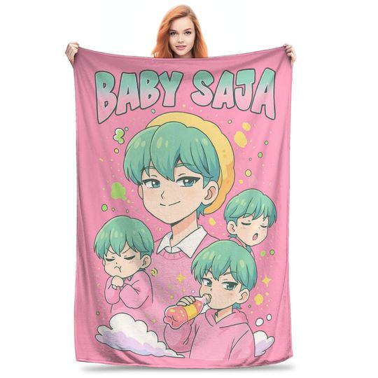 Discover Baby Saja Kpop Demon Hunters Bootleg Blanket Fleece Textile Decor   Multifunction Ultra-Soft Throw Blankets for Home Car Quilt