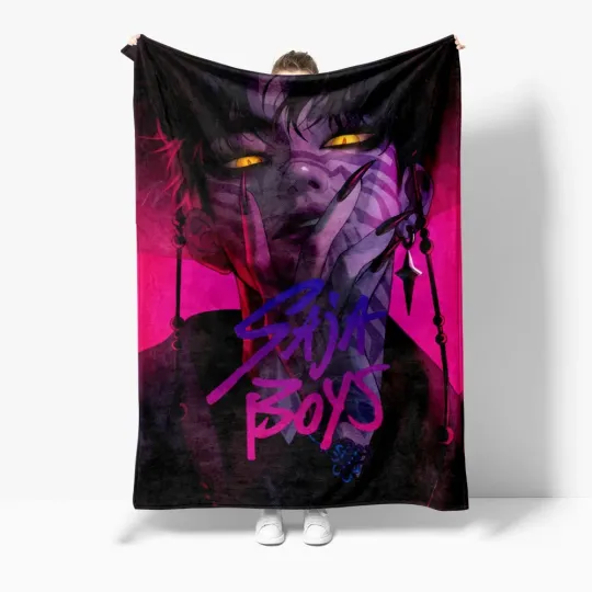 Discover Movie K-Pop D-Demon Hunters Winter Blanket Cover Warmth Soft Multifunctional Decorative Blanket Universal Flannel Blankets