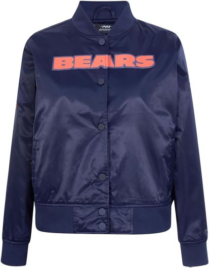 Womens football Chicago Football Classic Jacket Midnight Navy, Not Leather, Not Satin, Gift For Fans