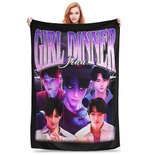 Discover Girl Dinner Jinu Kpop Demon Hunter Villain Huntrix Blankets Velvet Spring Thin Throw Blanket for Sofa Outdoor Bedding Throws