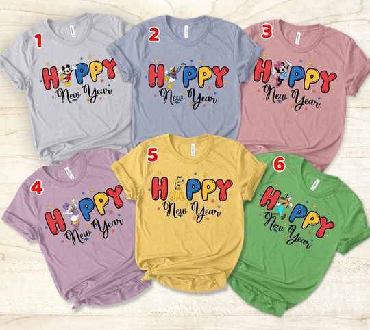 Discover Mickey Happy New Year Shirt, Disney New Year T-Shirt, Disney Kids Tee, Family Disneyland Vacation Gift, Happy New Year Women's Clothing