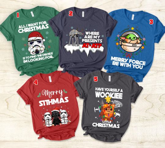 Discover Retro Merry Sithmas Star Wars Christmas Shirt, The Mandalorian Darth Vader T-shirt  Galaxy'S Edge Tee  Disney Family Christmas