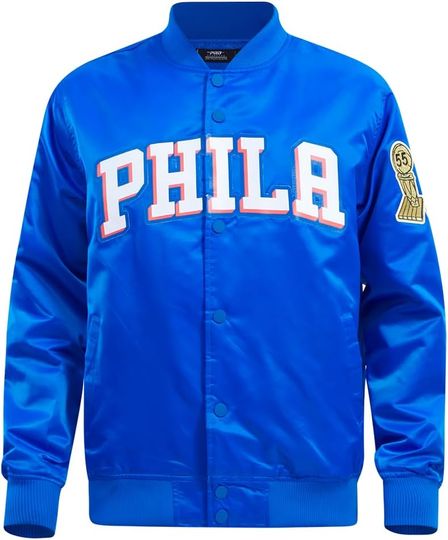 Philadelphia Classic Satin Jacket Royal Blue , Not Leather, Not Satin, Gift For Fans