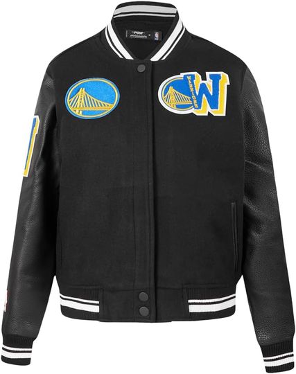 Discover Womens Nba Mash Up Varsity Jacket, Not Leather, Not Satin, Gift For Fans