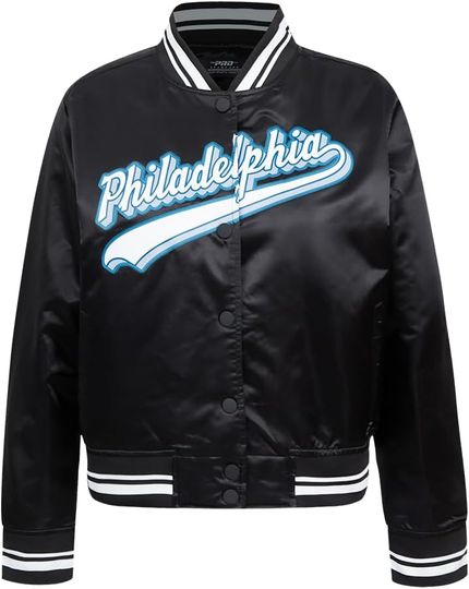 Discover Philadelphia Football Script Tail Jacket Black, Not Leather, Not Satin, Gift For Fans