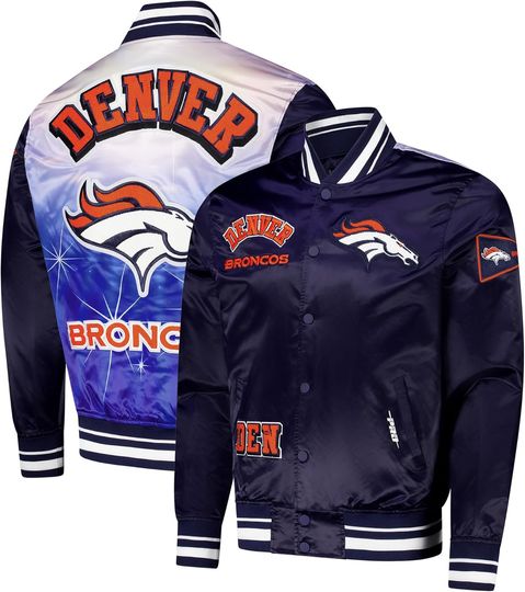 Discover Denver Football Sublimated Full-Snap Jacket, Not Leather, Not Satin, Gift For Fans