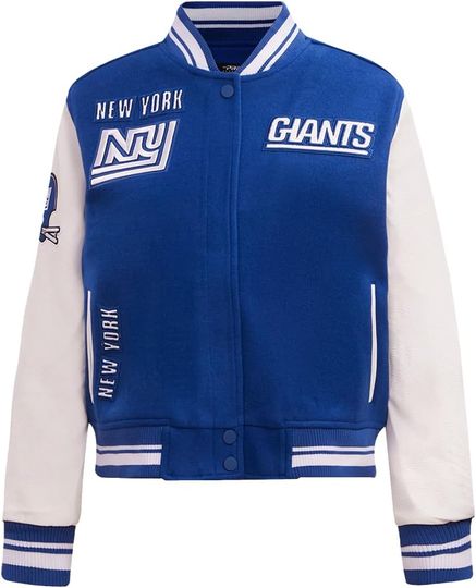 Discover New York Football Retro Classics Varsity Jacket Dodger Blue/White, Not Leather, Not Satin, Gift For Fans