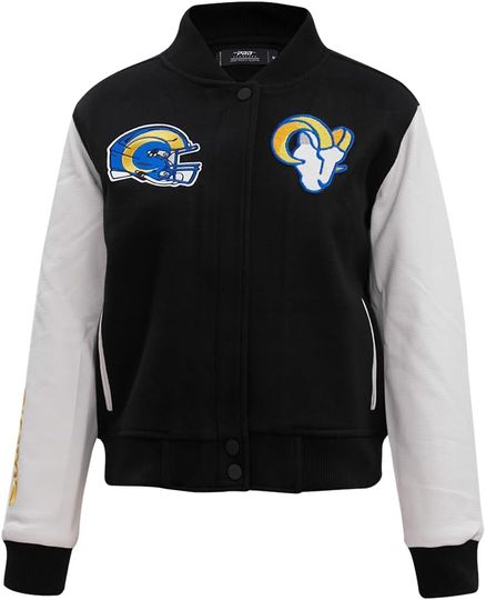 Discover Los Angeles Football Classic Varsity Jacket Black/White, Not Leather, Not Satin, Gift For Fans