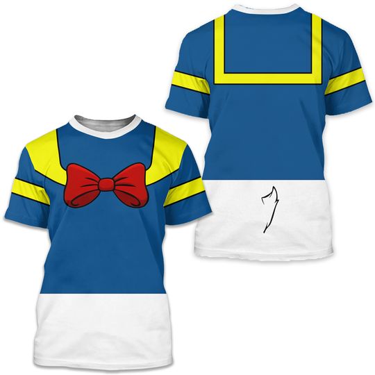 Donald Inspired 3D Shirt, Donald Duck All Over Print Shirt